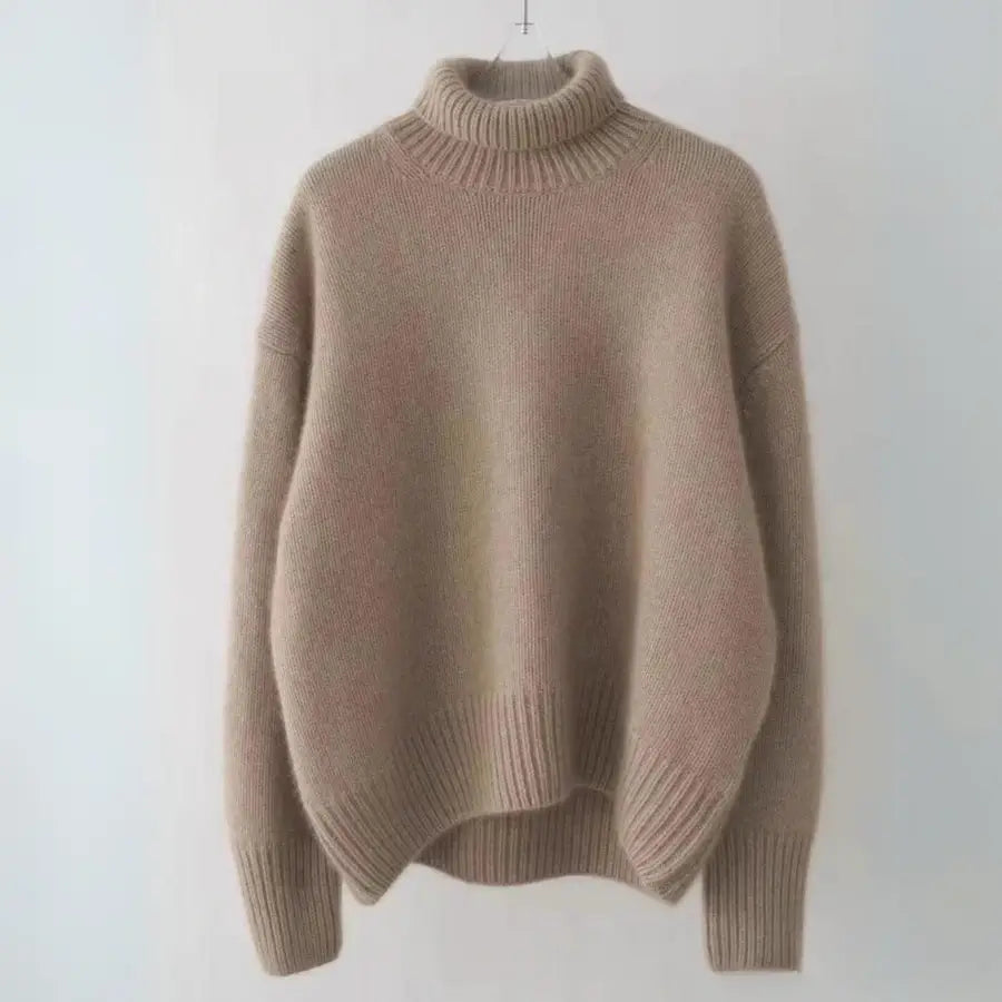 Cashmere Sweater - Soft Oversized Turtleneck Knit for Women
