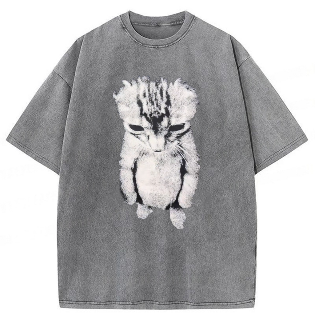 bbb Sad Crying Cat Meme Washed T-shirt