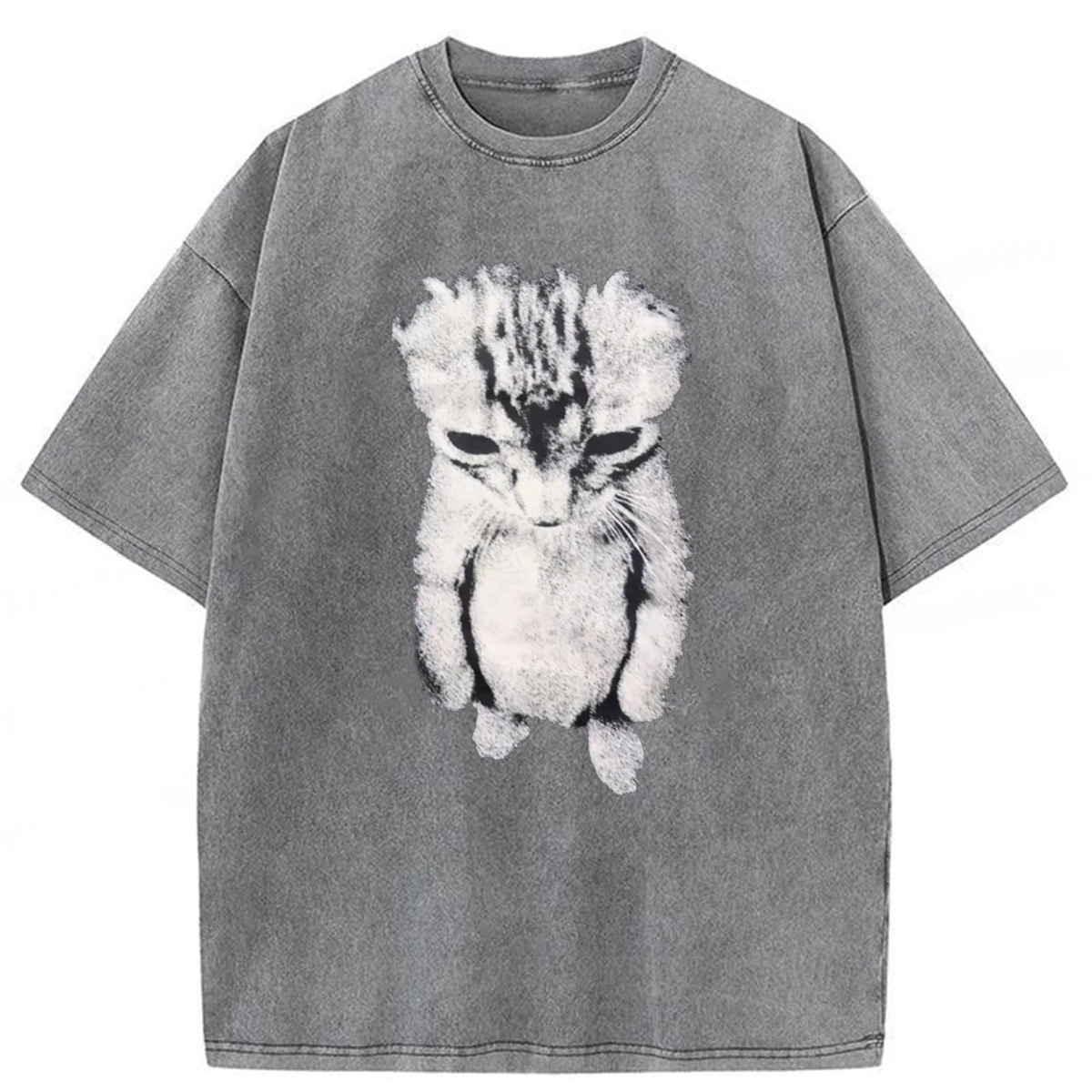 bbb Sad Crying Cat Meme Washed T-shirt