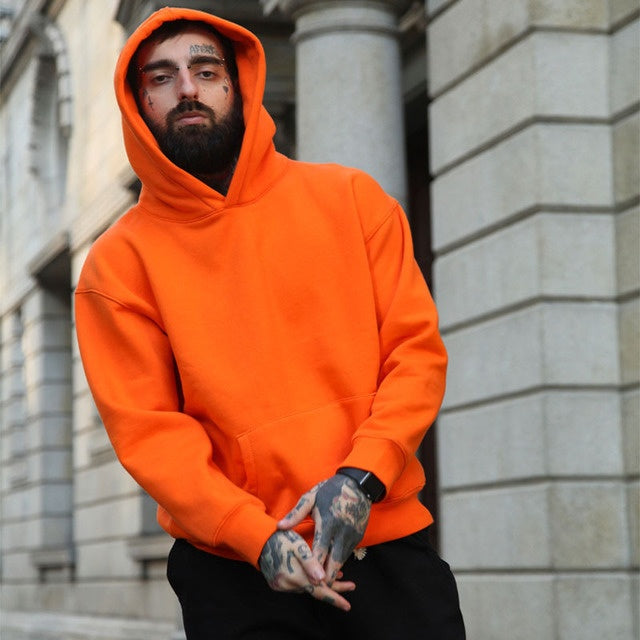 Oversized Unisex-Hoodie in lässiger Passform – kastenförmiger Schnitt, Baumwoll-Layering