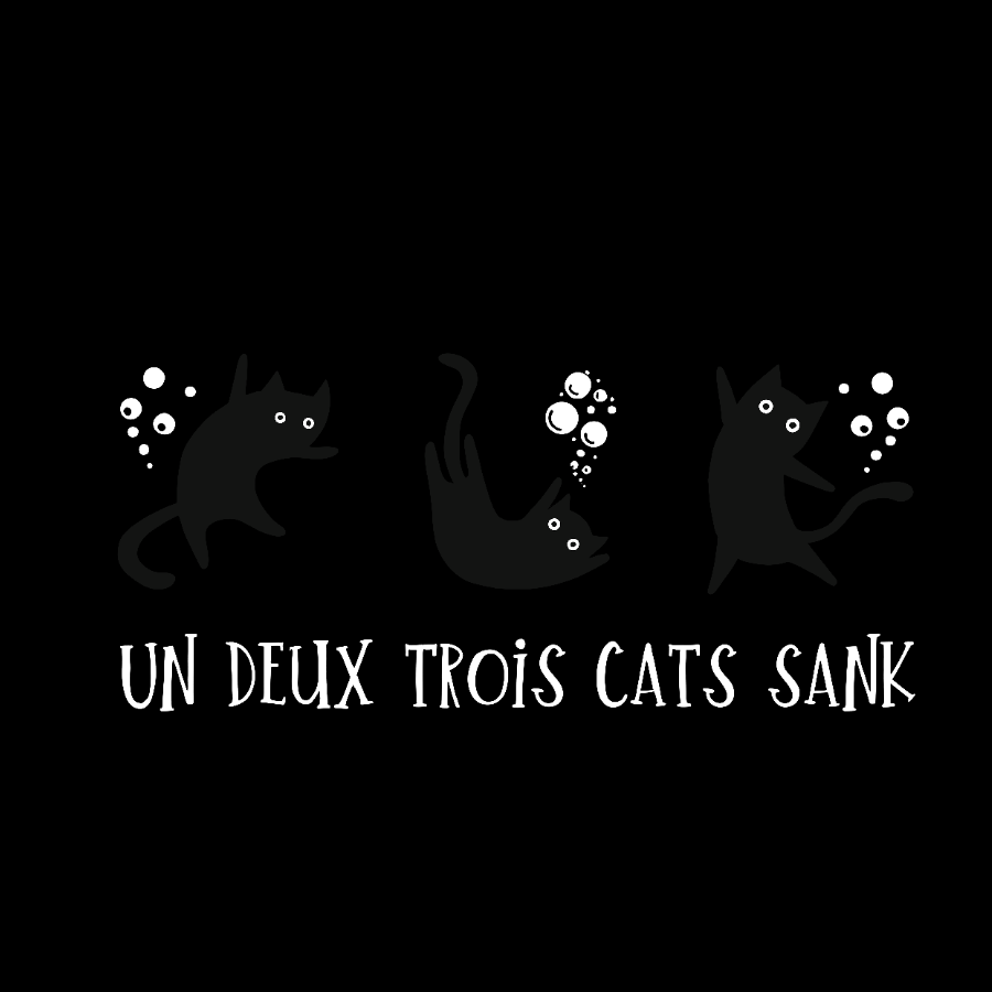 Un Deux Trois Cats Sank  T-Shirt