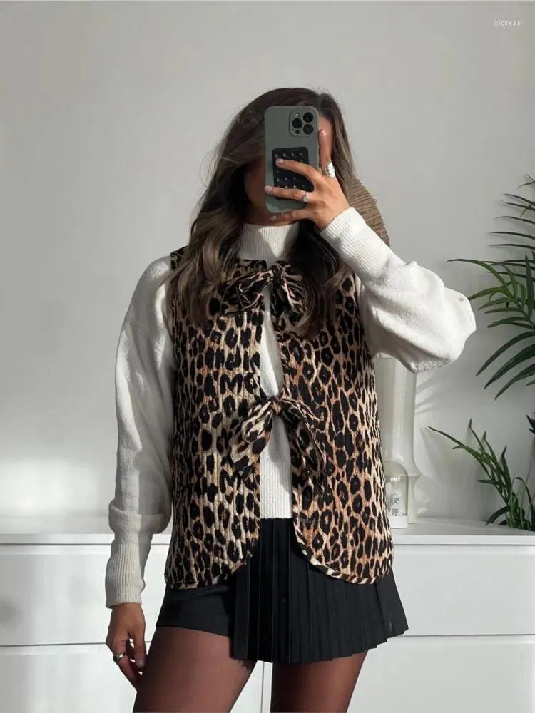 Jade Leopard Print Waistcoat for Women, Stylish Gilet, Flattering Fit, Premium Fabric, Summer Fashion