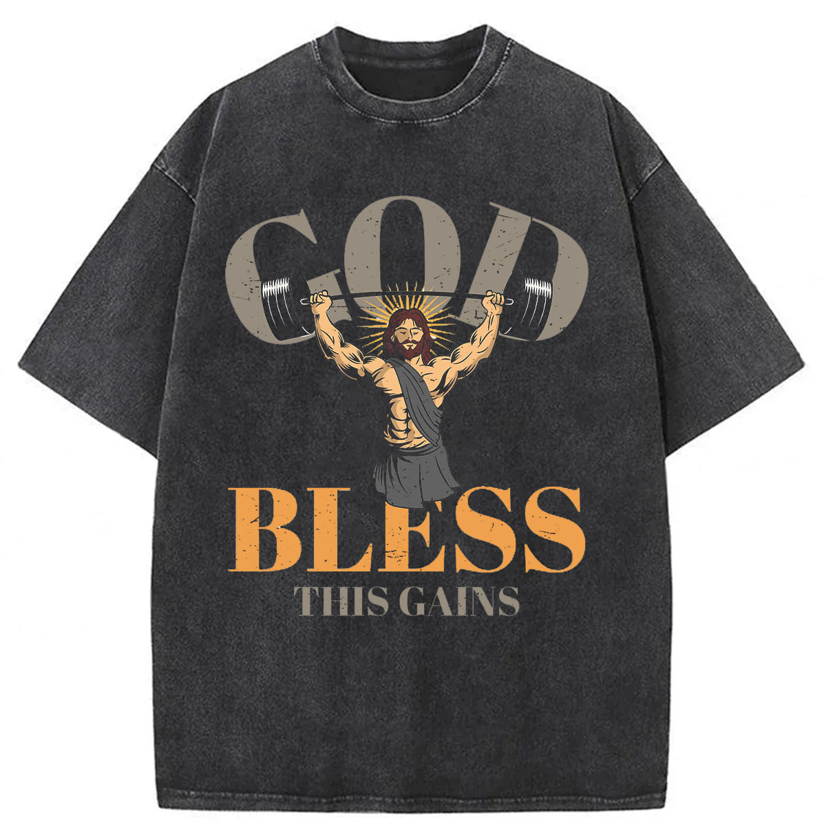 bbb God Bless These Gains Washed T-shirt