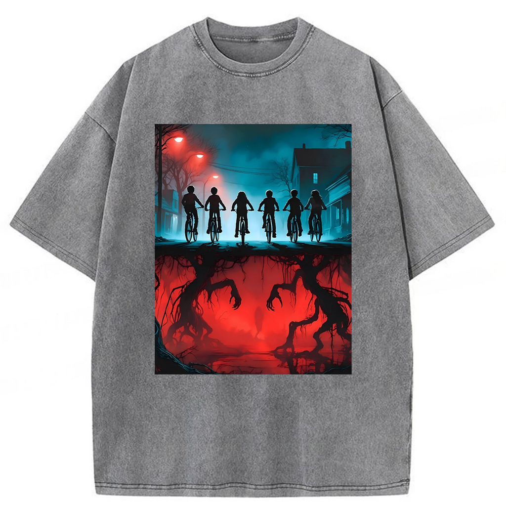 bbb Upside Down Ride Retro Stranger Washed T-shirt