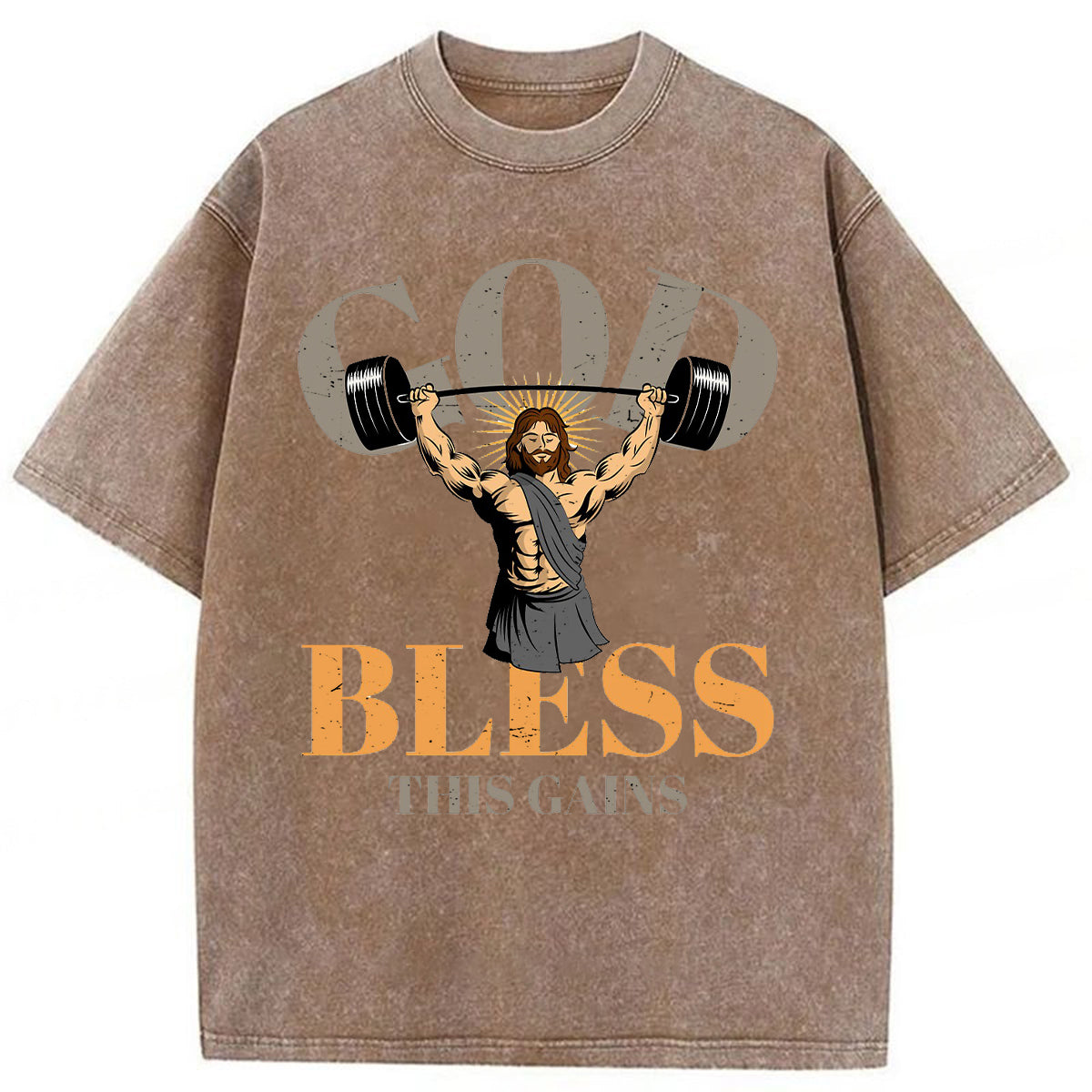 bbb God Bless These Gains Washed T-shirt