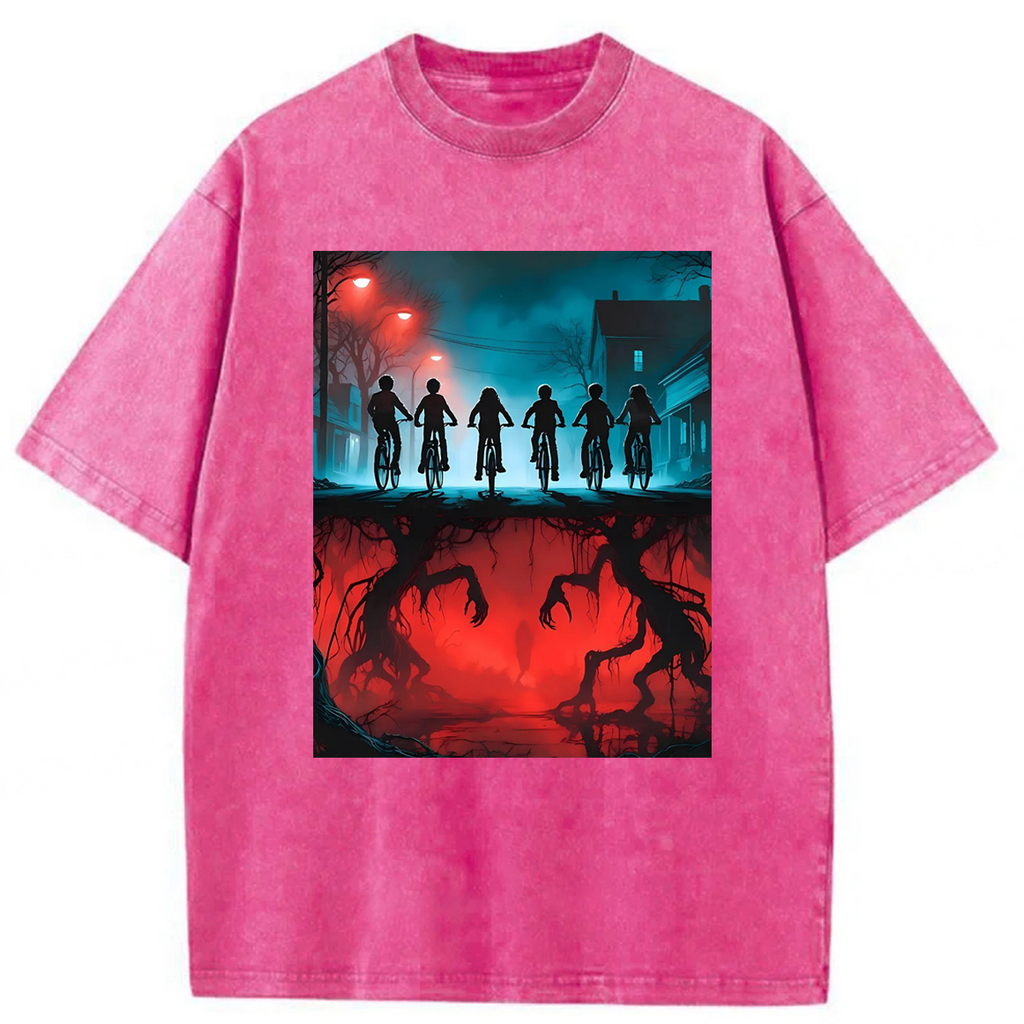 bbb Upside Down Ride Retro Stranger Washed T-shirt