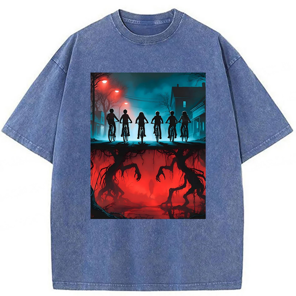 bbb Upside Down Ride Retro Stranger Washed T-shirt