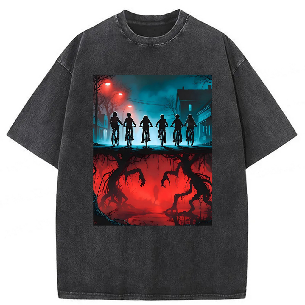 bbb Upside Down Ride Retro Stranger Washed T-shirt