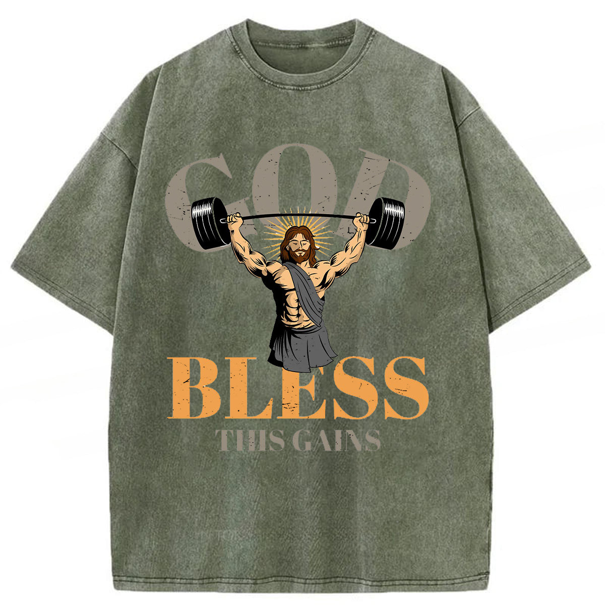 bbb God Bless These Gains Washed T-shirt