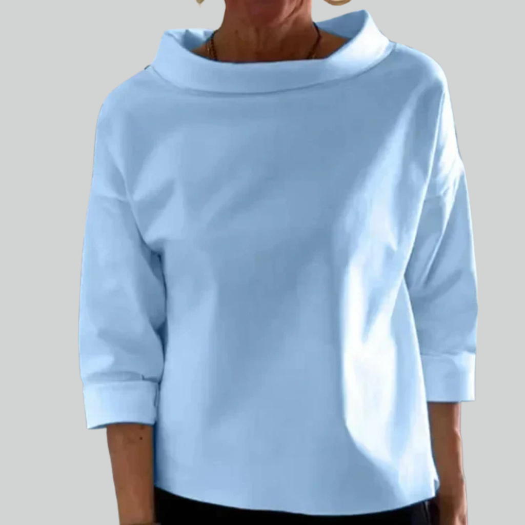 Damen-Sweatshirt aus Baumwolle, schwarz, Rundhalsausschnitt, locker geschnitten, lässig-trendig, modisch