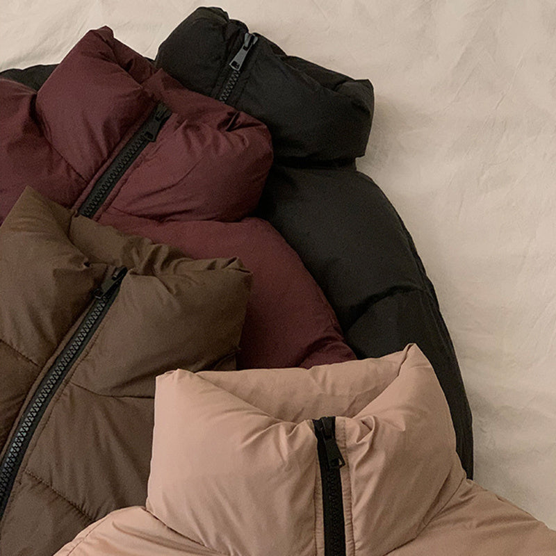 Insulating Women’s Cropped Puffer Coat - Boxy Polyester