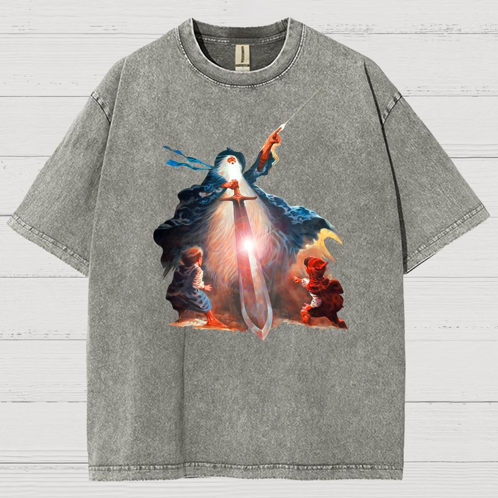 Retro Vintage Fantasy The Lord Of The Rings Unisex Vintage Distressed T-shirt