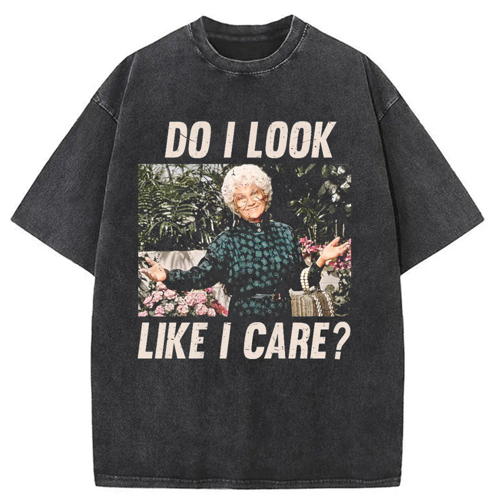 bbb Do I Look Like I Care Washed T-shirt