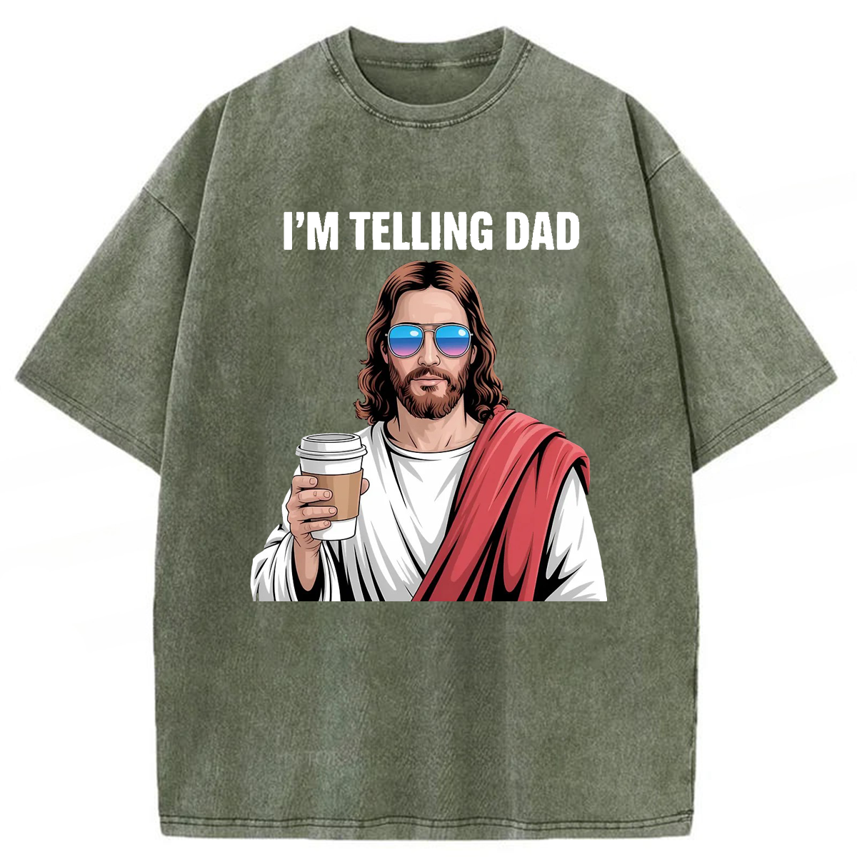 bbb Jesus I'm Telling Dad Washed T-shirt