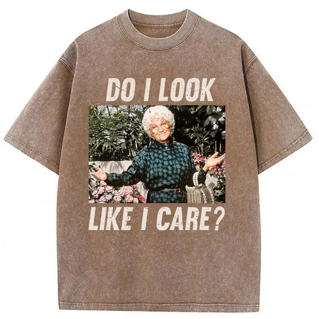bbb Do I Look Like I Care Washed T-shirt