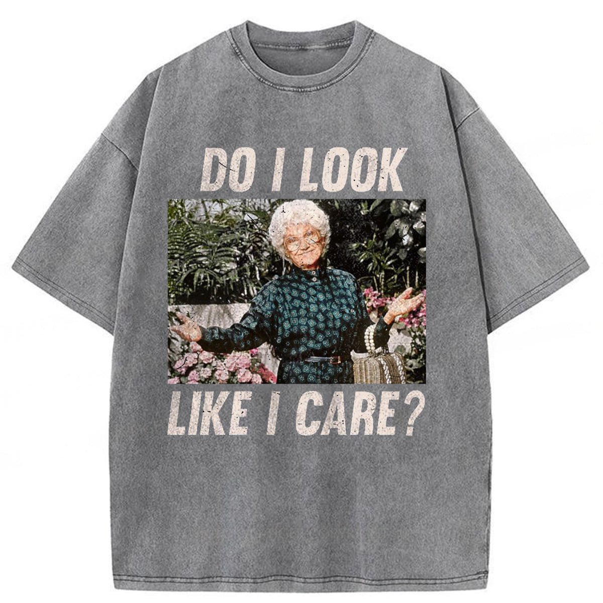 bbb Do I Look Like I Care Washed T-shirt