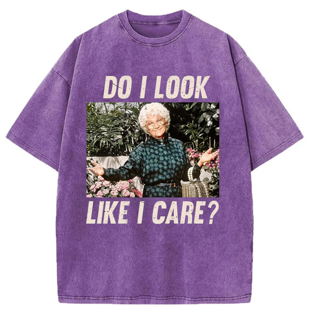 bbb Do I Look Like I Care Washed T-shirt