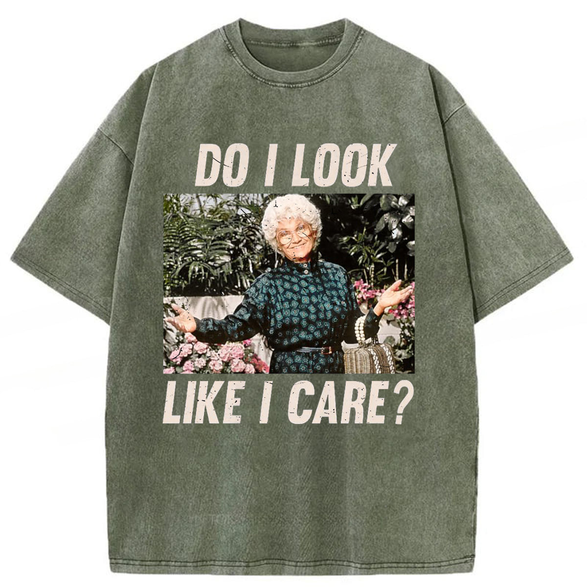 bbb Do I Look Like I Care Washed T-shirt