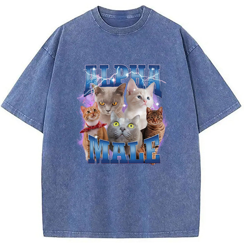 bbb Blue Lightning Alpha Male Washed T-Shirt
