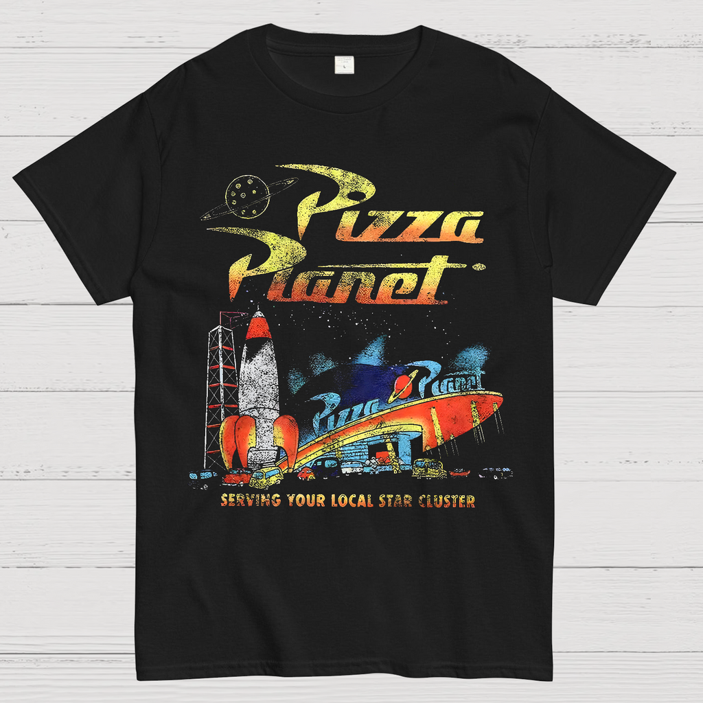 Retro Toy Story Pizza Planet Serving Your Local Star  T-Shirt