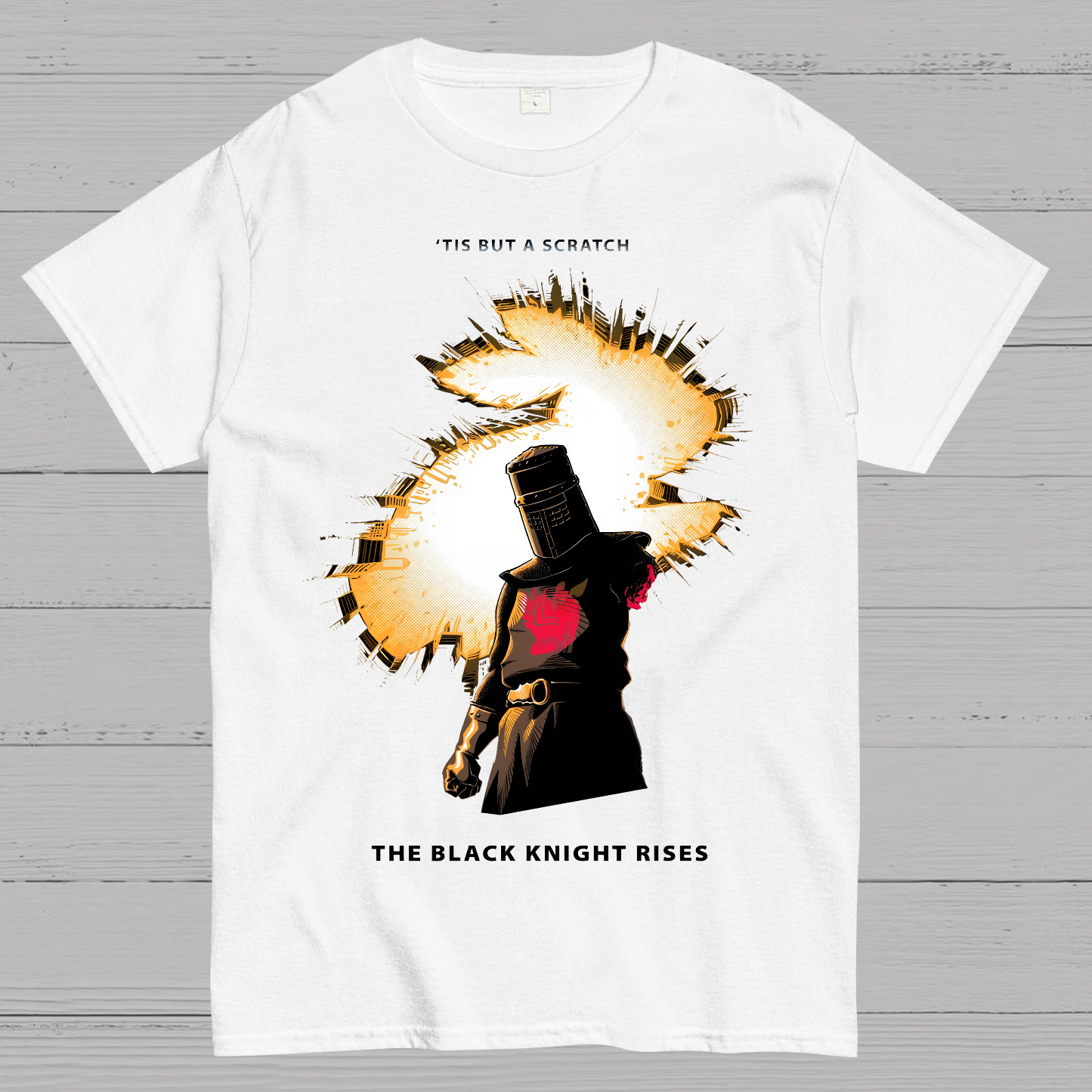 Black Knight vs. Bunny. one will fall.  T-Shirt