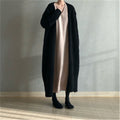 Weicher, lockerer, langer Damen-Cardigan – offene Vorderseite, Baumwolle