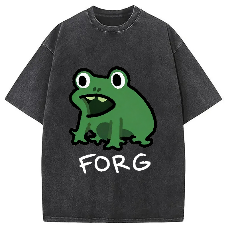 bbb Funny Forg Japanese Washed T-Shirt