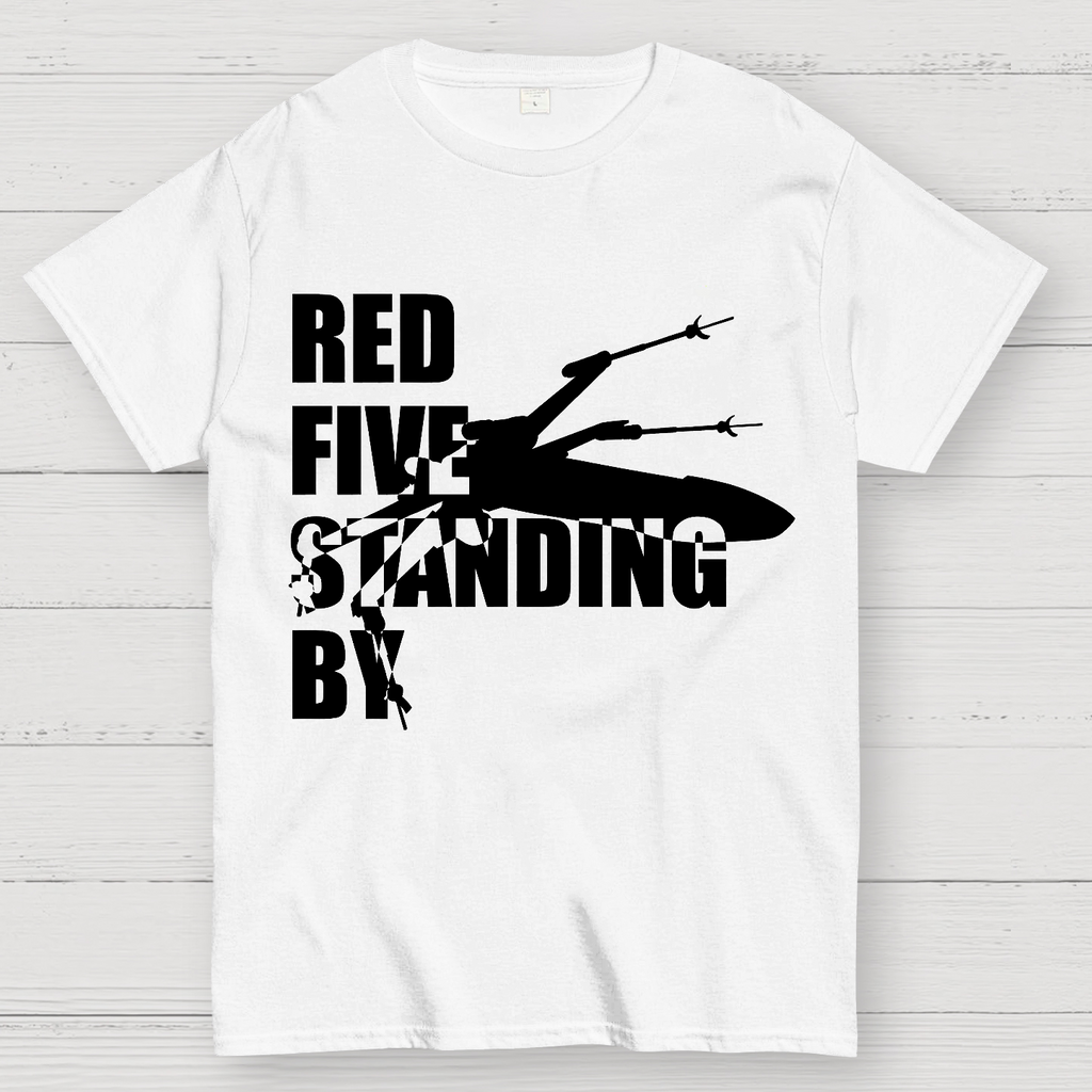 Red Five Standing By Retro  T-Shirt