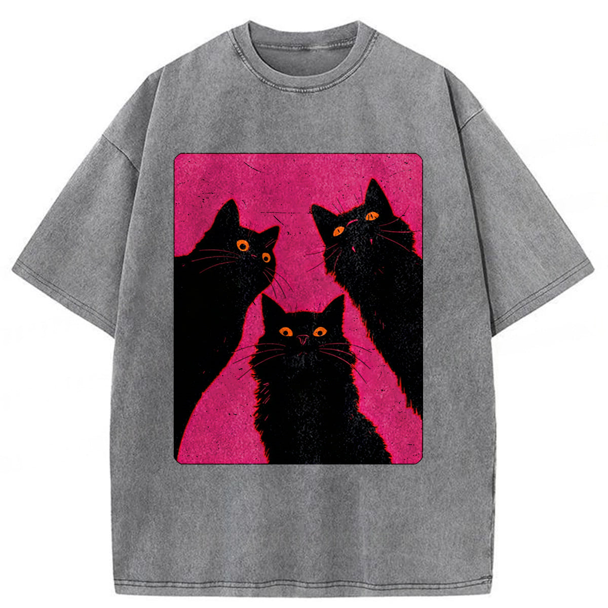 bbb Black Cats It's Time To Wake Up Washed T-shirt