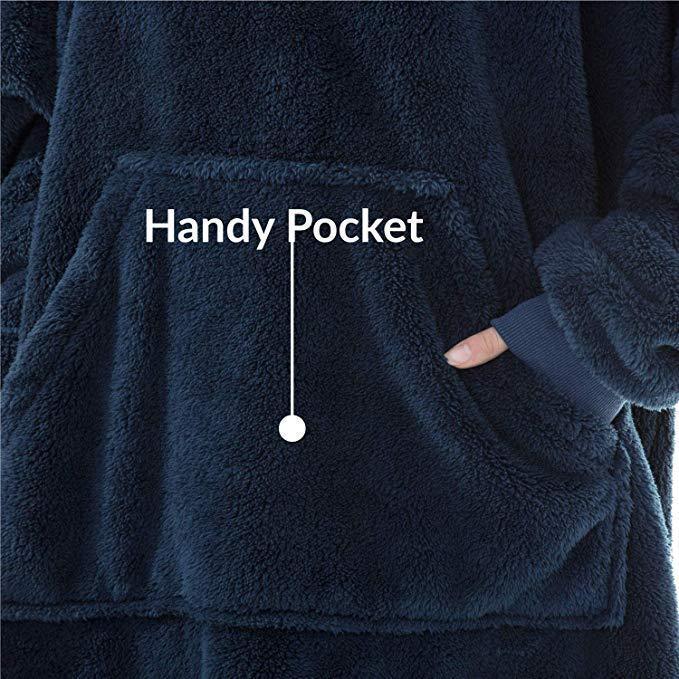 Warm Cozy Women Blanket Hoodie - Oversized Fleece Lounging