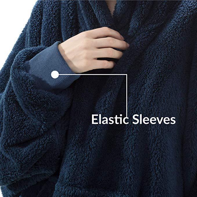 Warm Cozy Women Blanket Hoodie - Oversized Fleece Lounging