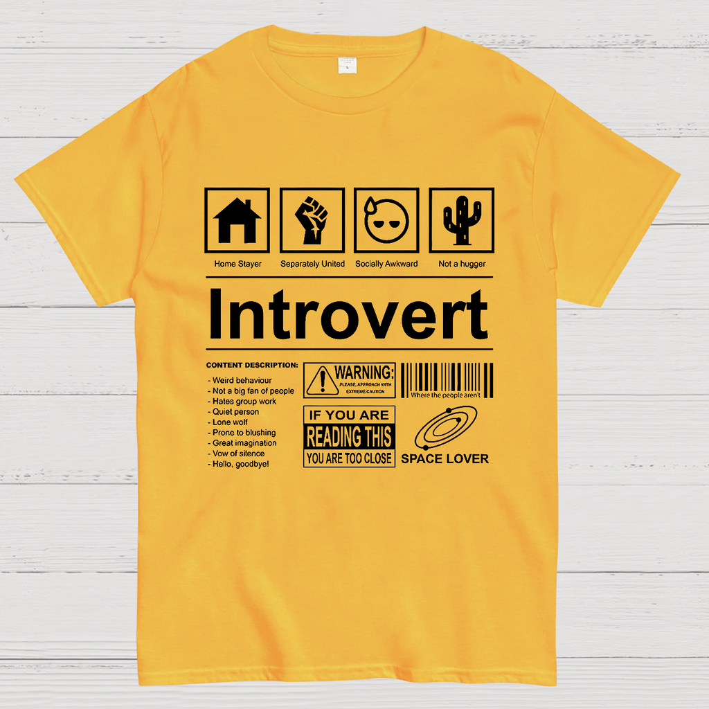 Introvert Label  T-Shirt
