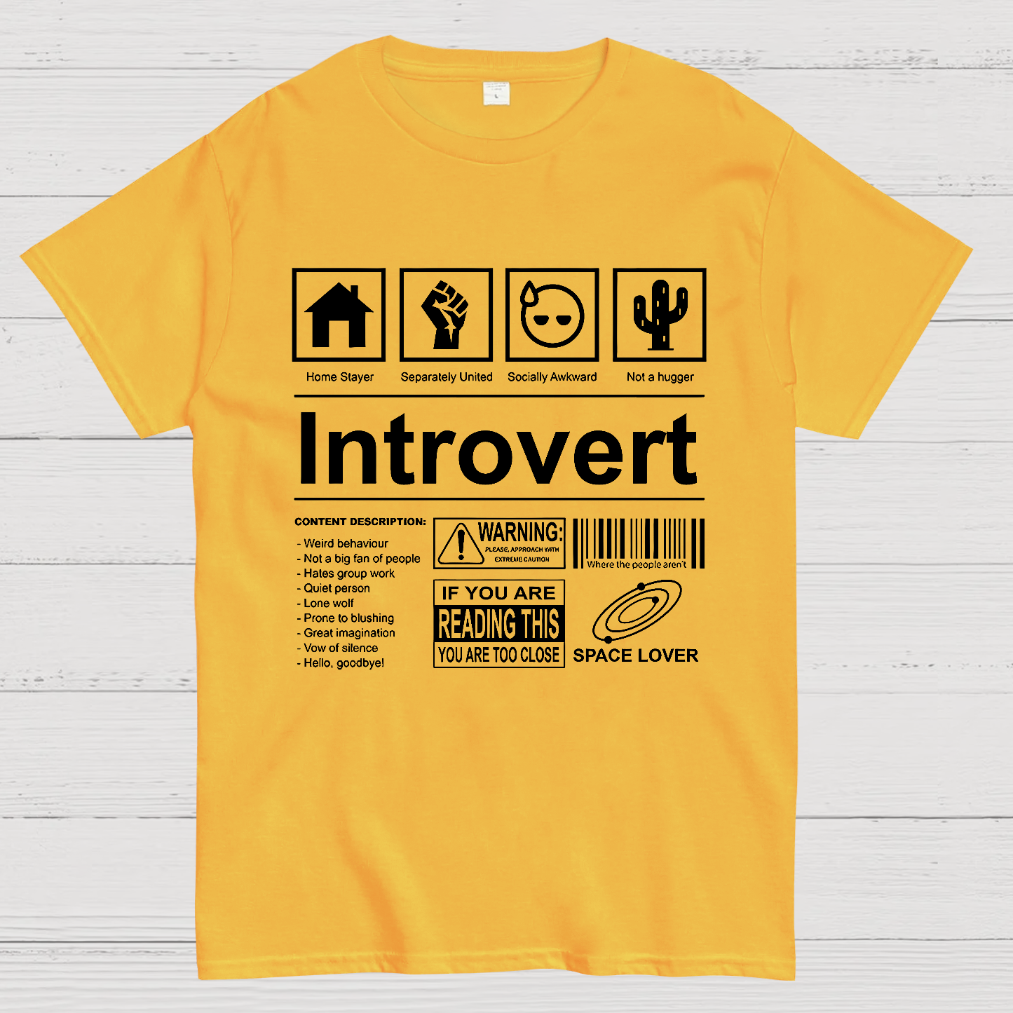 Introvert Label  T-Shirt