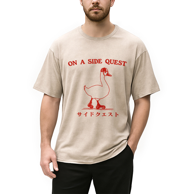 bbb On a Side Quest Goose Washed T-Shirt