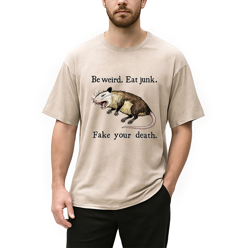 bbb Possum Playing Dead Washed T-Shirt