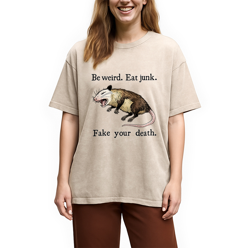 bbb Possum Playing Dead Washed T-Shirt