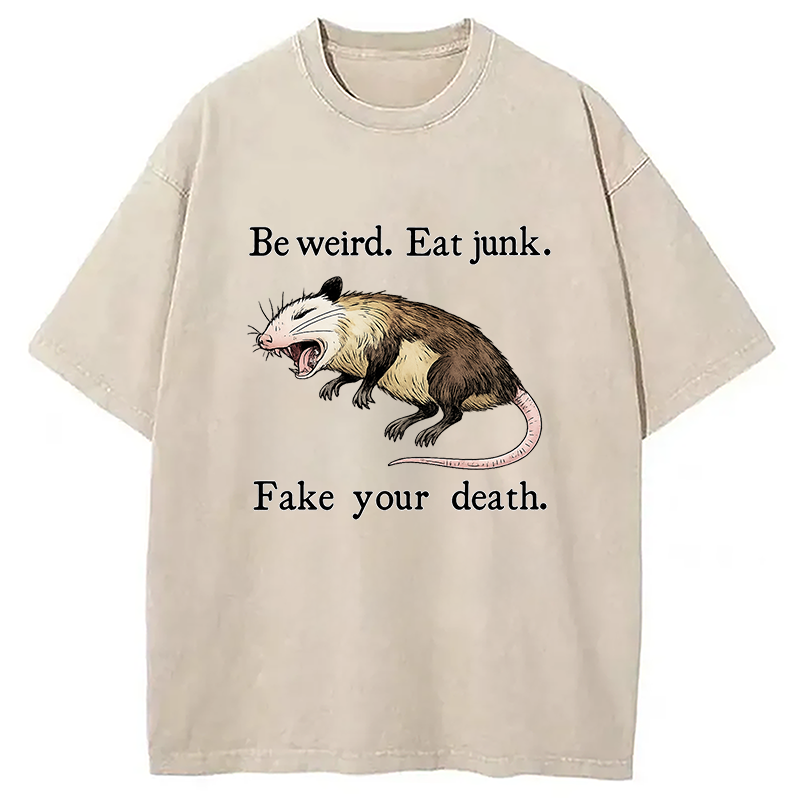 bbb Possum Playing Dead Washed T-Shirt