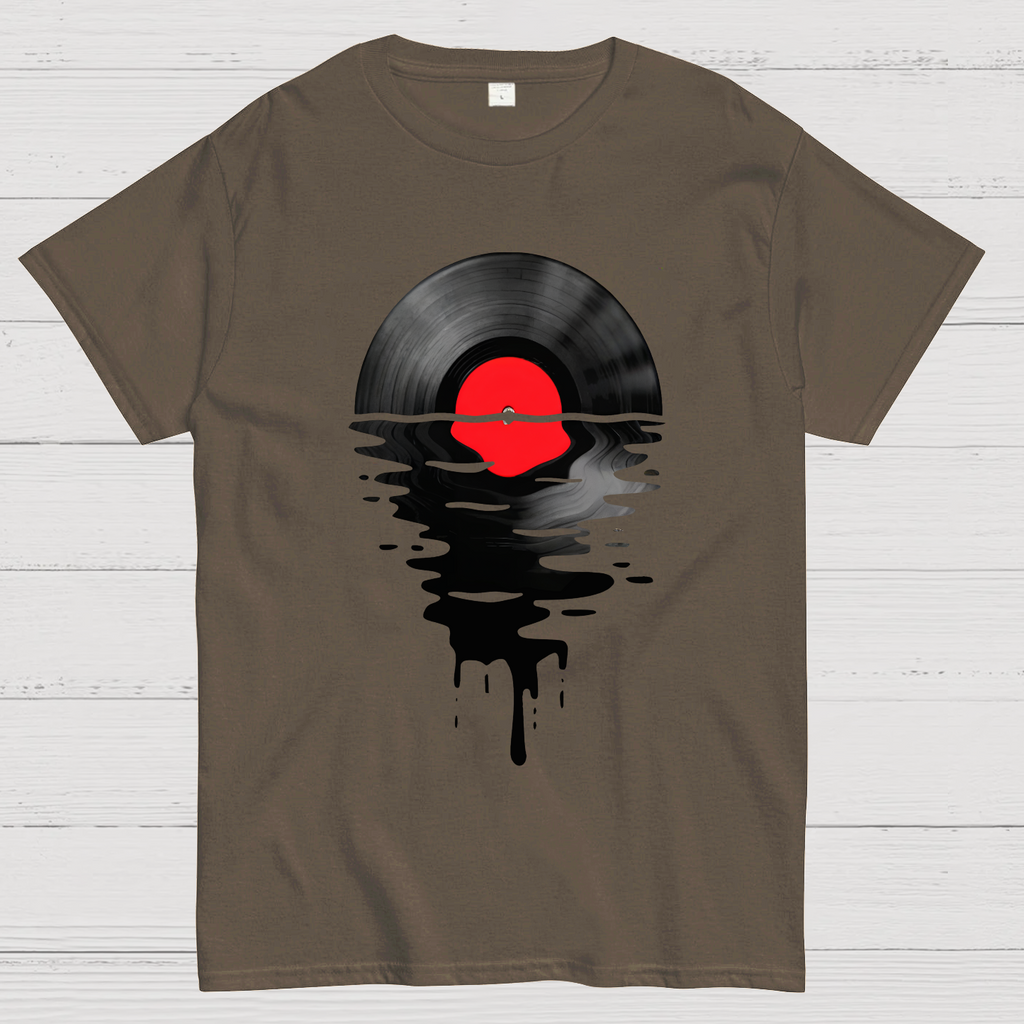 Vinyl LP Music Record Sunset Red  T-Shirt