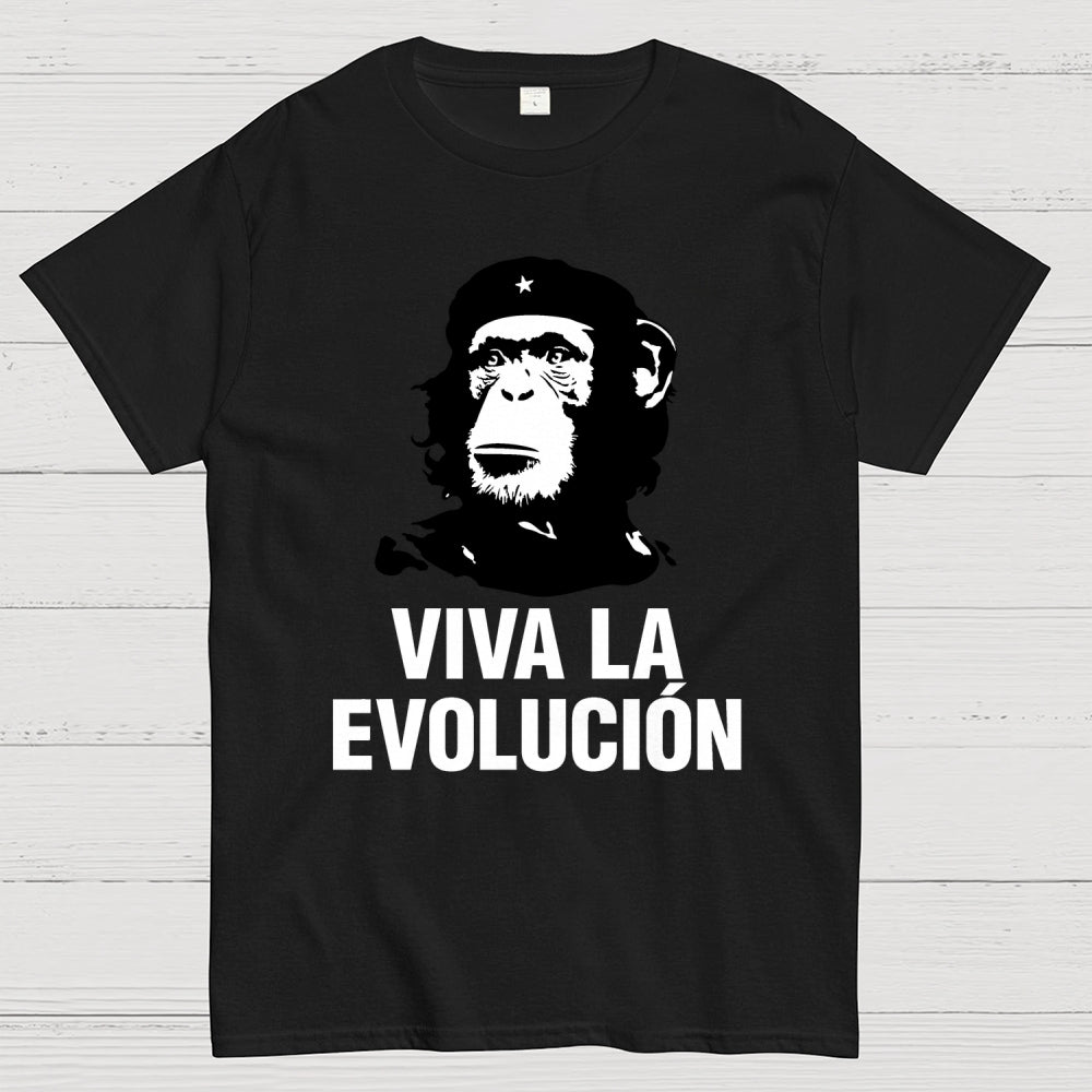 Marxist Evolution Funny Chimpanzee Monkey Che Guevara Parody Slogan  T-Shirt
