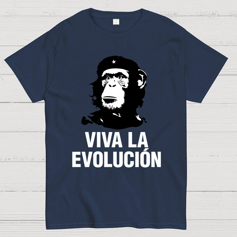 Marxist Evolution Funny Chimpanzee Monkey Che Guevara Parody Slogan  T-Shirt