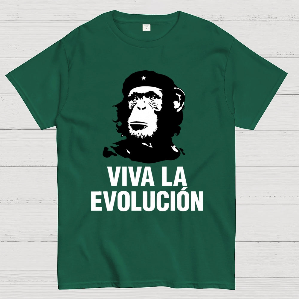 Marxist Evolution Funny Chimpanzee Monkey Che Guevara Parody Slogan  T-Shirt