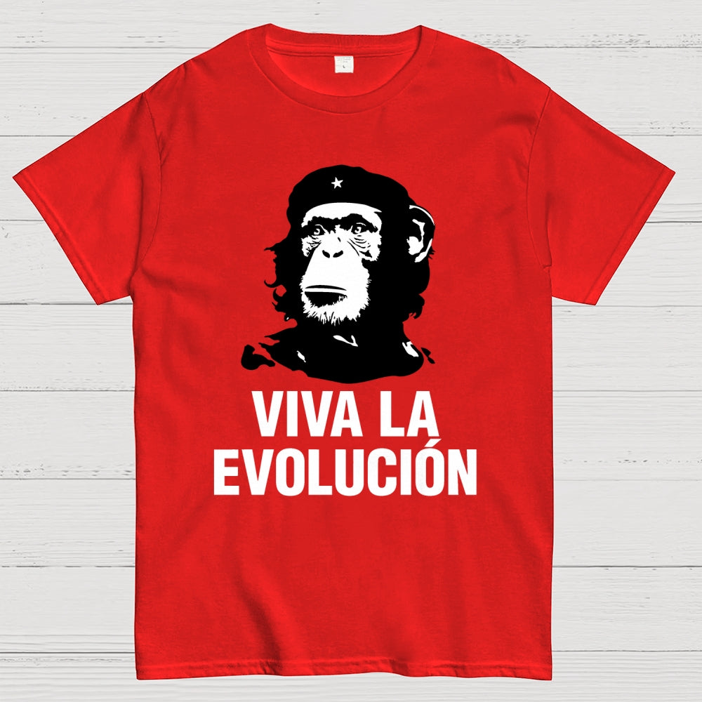 Marxist Evolution Funny Chimpanzee Monkey Che Guevara Parody Slogan  T-Shirt