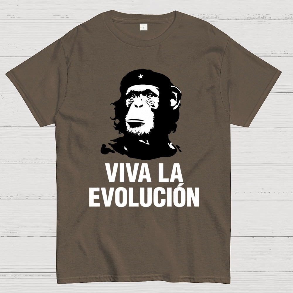 Marxist Evolution Funny Chimpanzee Monkey Che Guevara Parody Slogan  T-Shirt