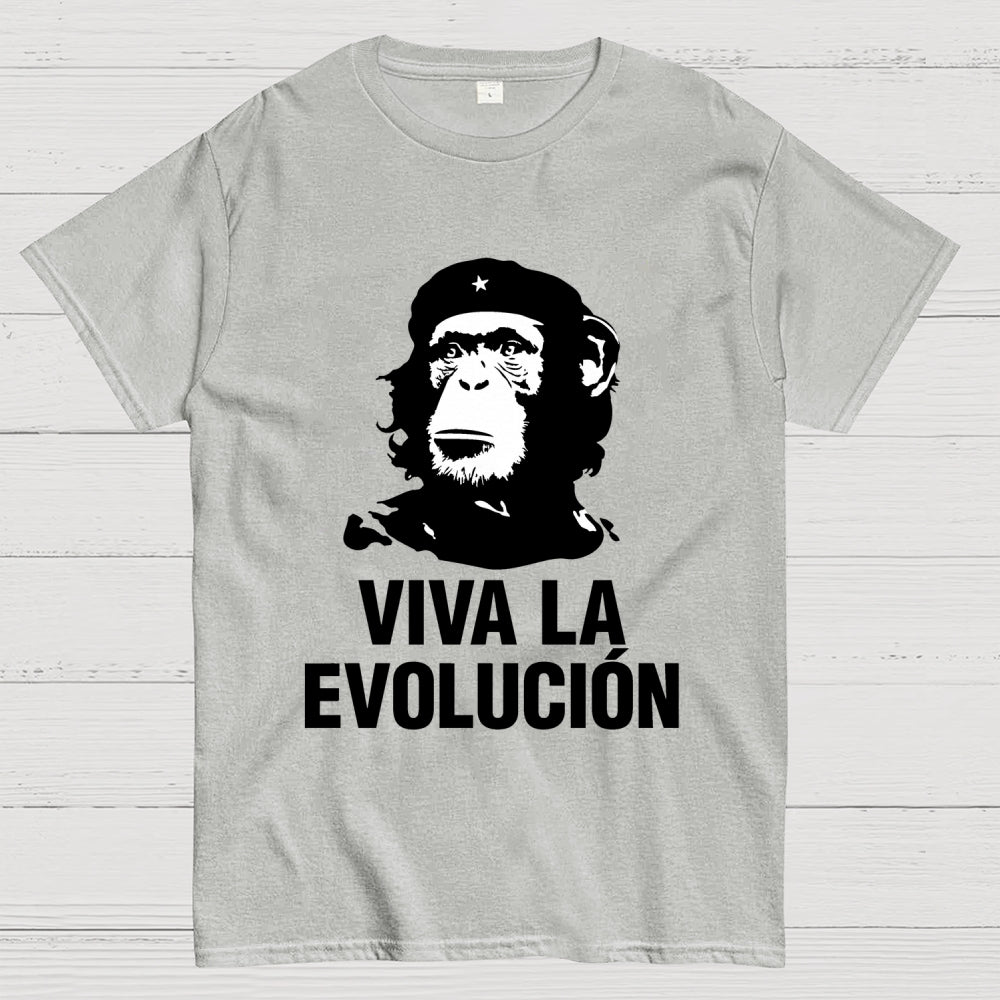 Marxist Evolution Funny Chimpanzee Monkey Che Guevara Parody Slogan  T-Shirt