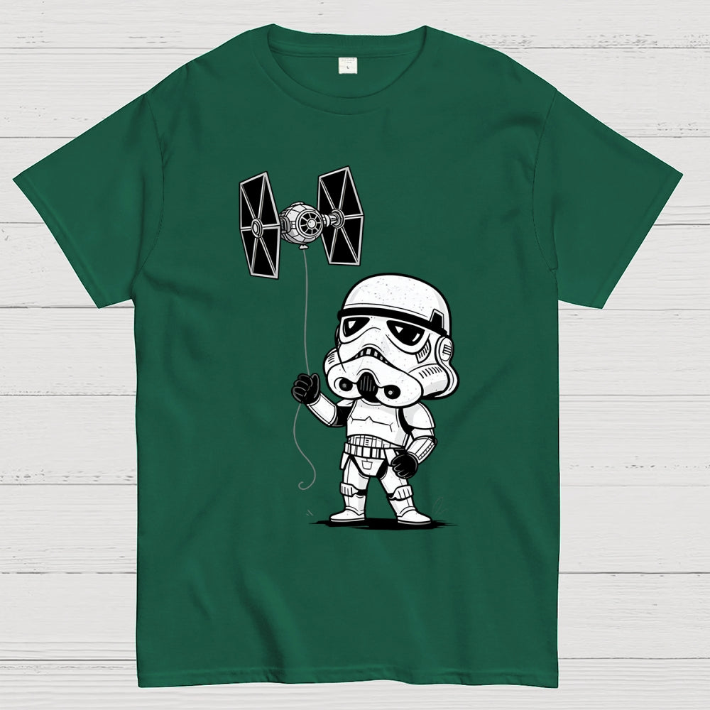 The funny stormtrooper Flying the Empire's Kite  T-Shirt