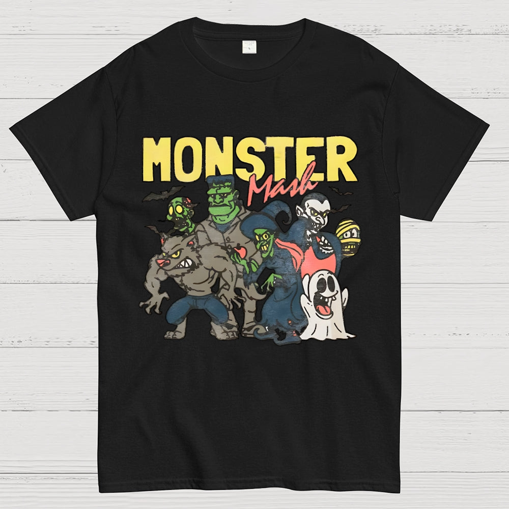 Monster Mashup - Retro Ghost Halloween  T-Shirt