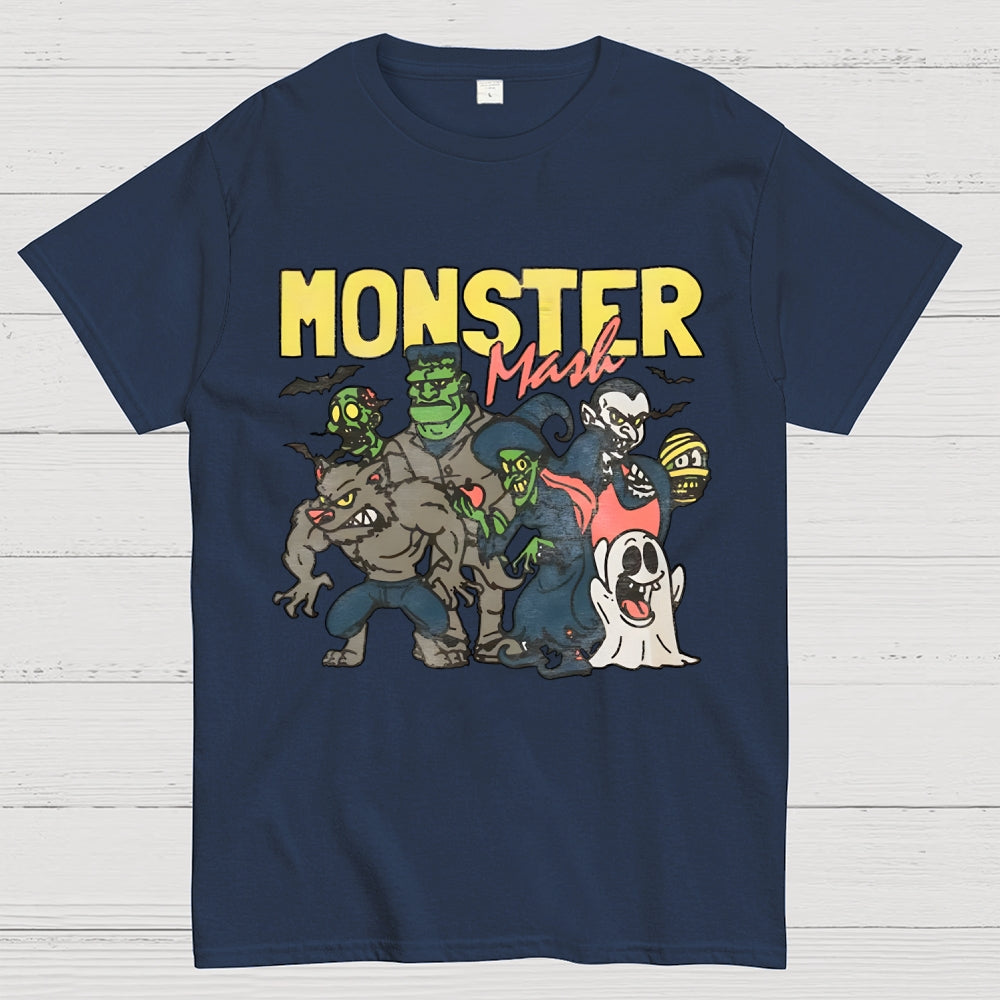 Monster Mashup - Retro Ghost Halloween  T-Shirt