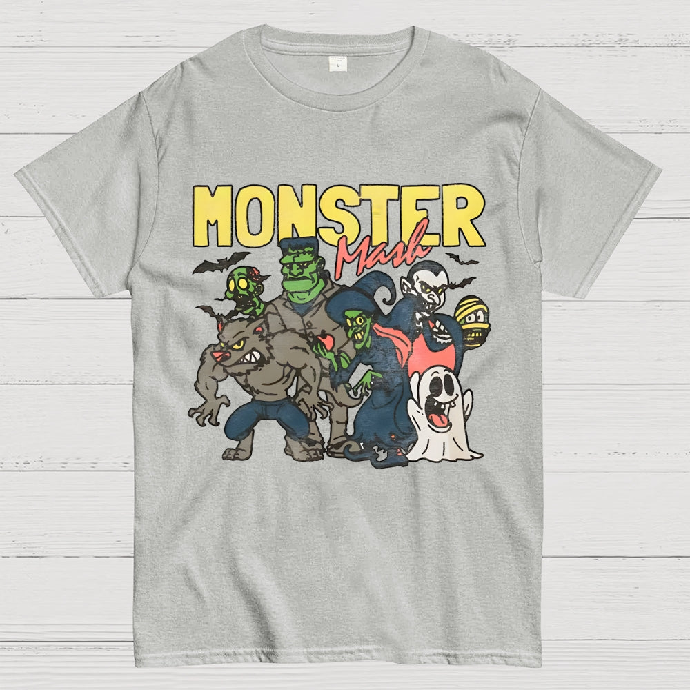 Monster Mashup - Retro Ghost Halloween  T-Shirt
