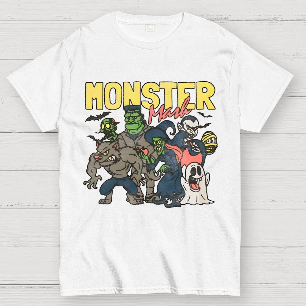 Monster Mashup - Retro Ghost Halloween  T-Shirt
