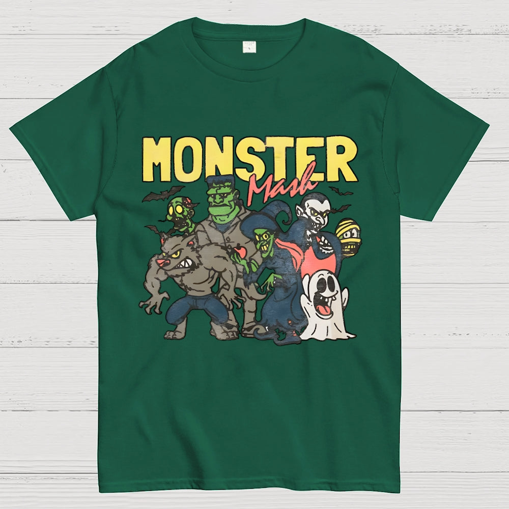 Monster Mashup - Retro Ghost Halloween  T-Shirt